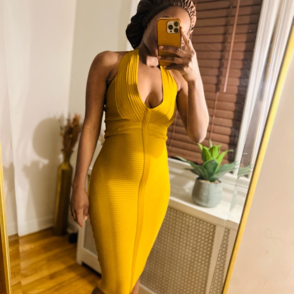 Mustard Bandage Dress
